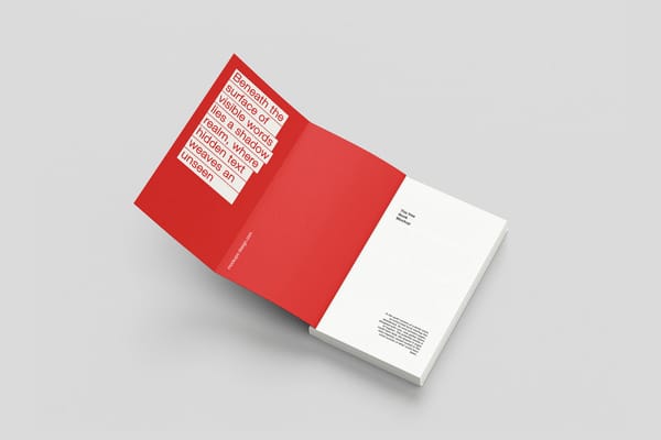 Book with flap cover mockup