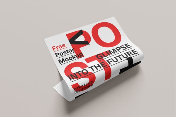Curved Poster Mockup