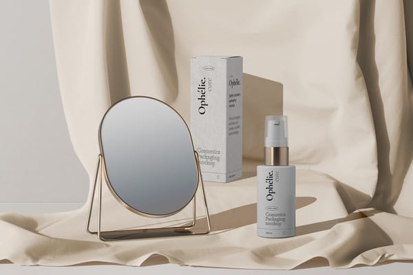 Cosmetics Bottle And Paper Box Mockups