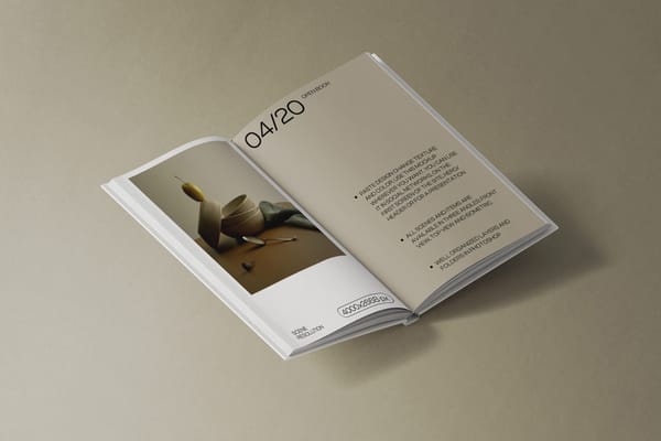 Open Hard Cover Book Mockup