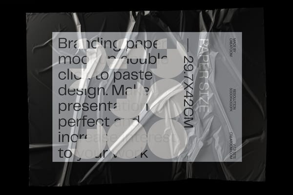 Poster Mockup in Wrinkled Plastic