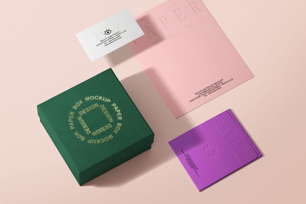 Box Paper Mockups