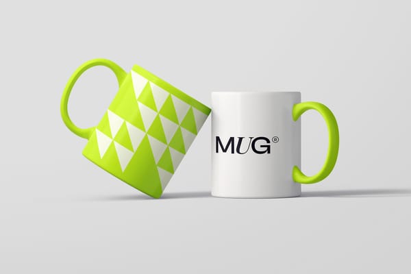 Two Mug Mockups Front View