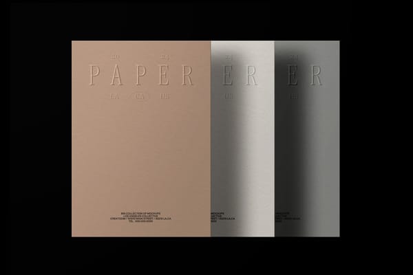 Paper Mockups On Black Background