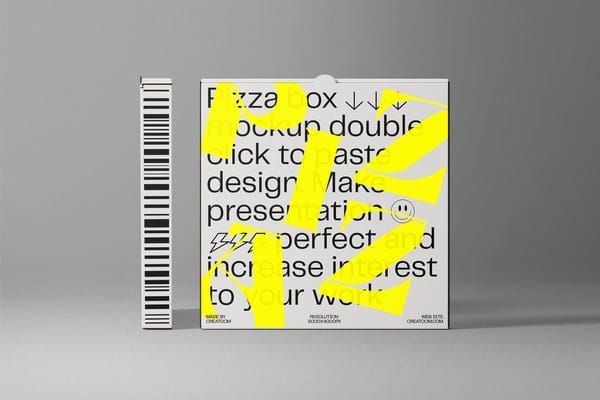 Pizza Box Mockups Front View