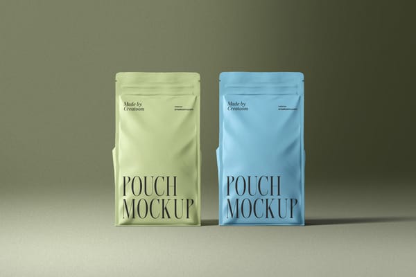 Two Pouch Mockups Front View