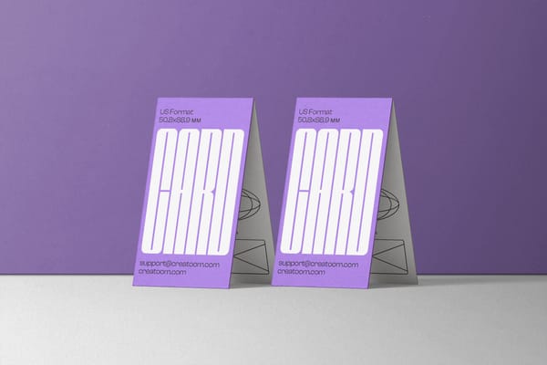 Two Business Card Mockups Front View