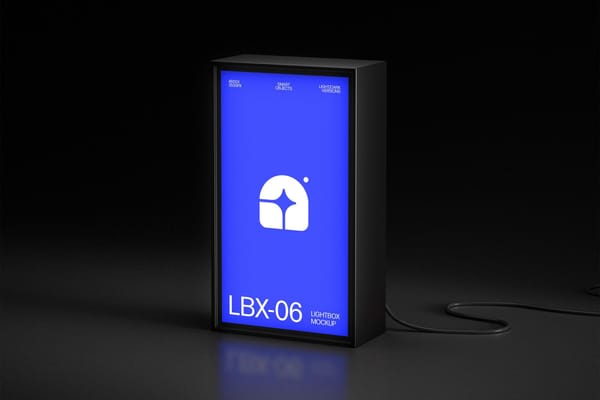 Vertical Lightbox Signage Mockup