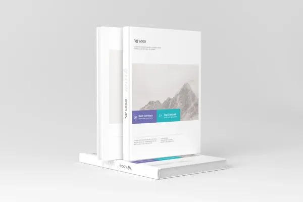 Portrait Hardcover Book Mockup