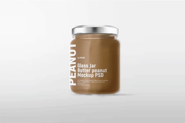 Realistic Glass Jar Mockup