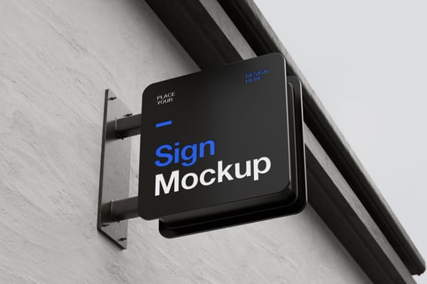 Black Sign Mockup