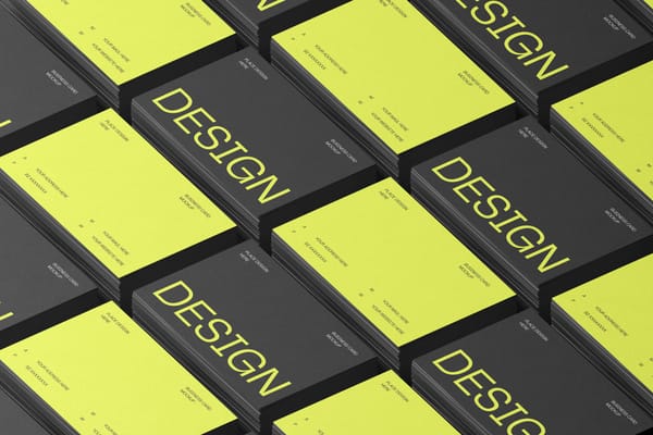 Business Card Mockup with Presentation Layout