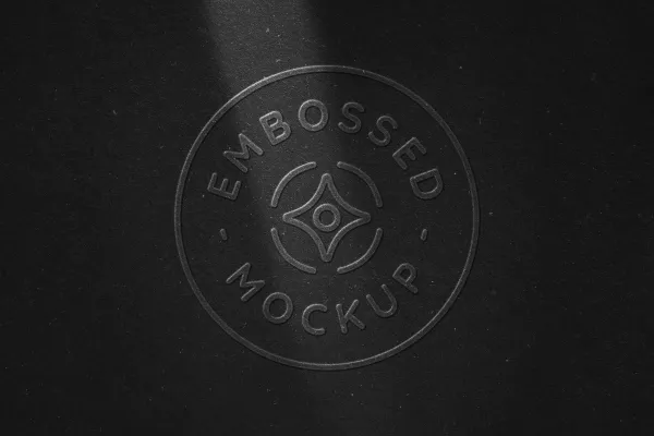Embossed Paper Logo Mockup