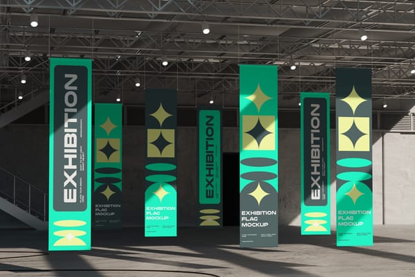 Exhibition Flag Mockup