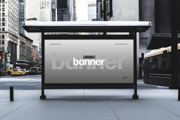 Bus Stop Banner Mockup