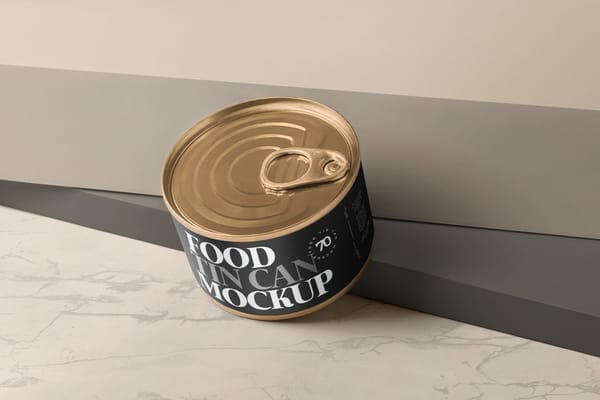 Food Can Mockup