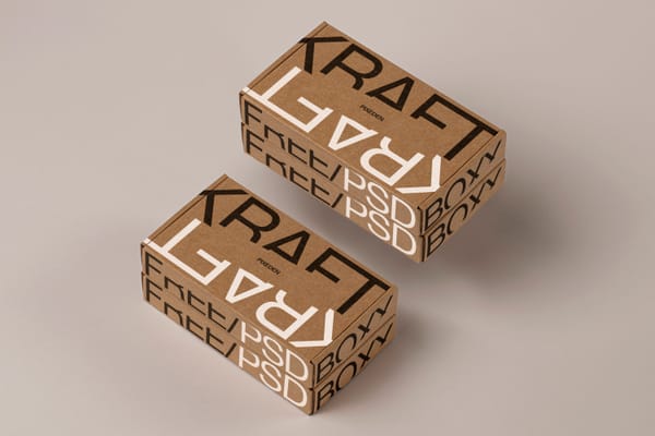 Kraft Boxes Packaging Mockup