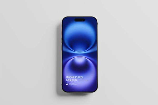 iPhone 16 Pro Mockup From Top View
