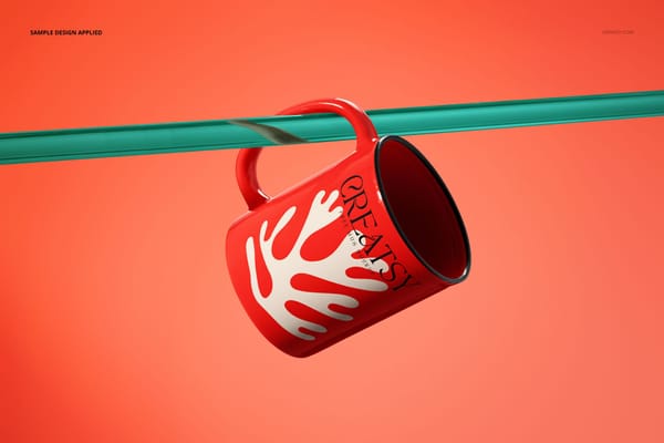 Modern Acrylic Rod Mug Mockup