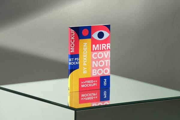 Notebook Mirror Base Mockup