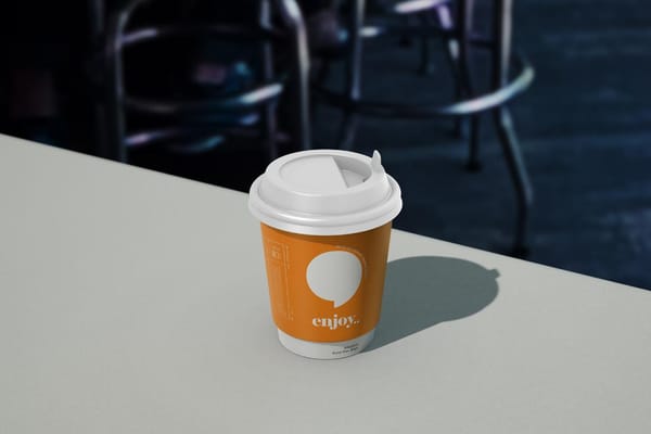 Paper Cup Mockup on Table