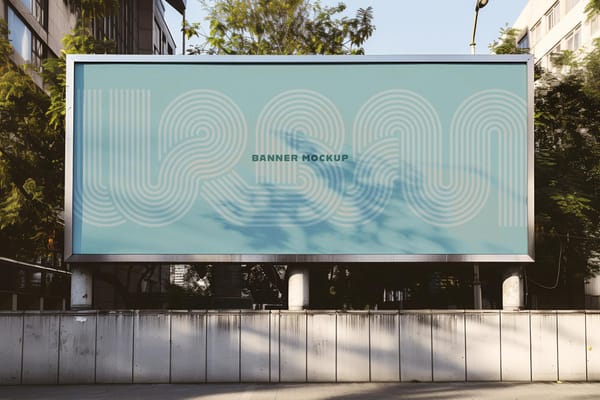 Rectangular Urban Banner Mockup