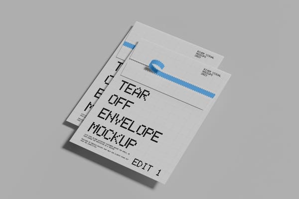 Tear off Envelope Free Mockup