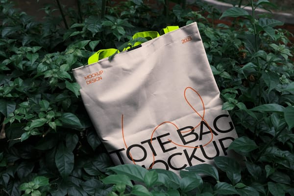 Realistic Tote Bag Mockup