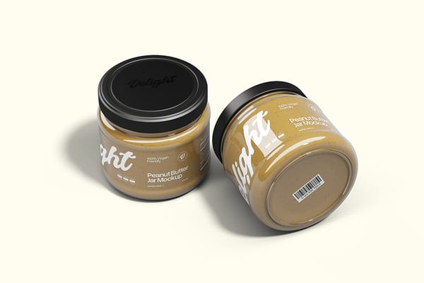 Golden Delight Jar Mockup