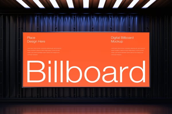 Rectangle Digital Billboard Mockup