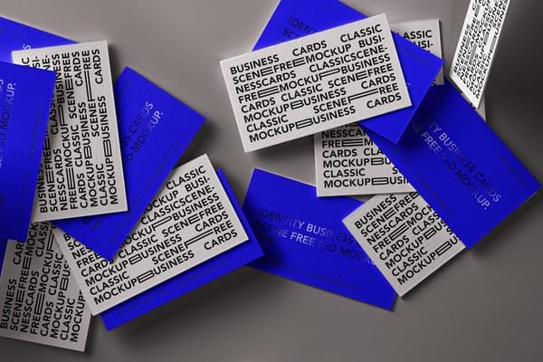 Identity Scene Business Cards Mockup