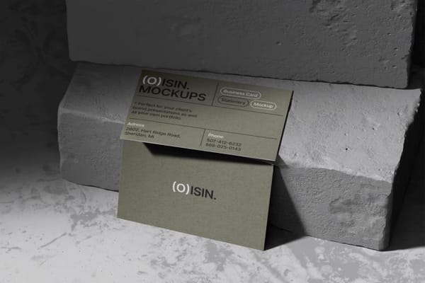 Realistic Business Card Mockup