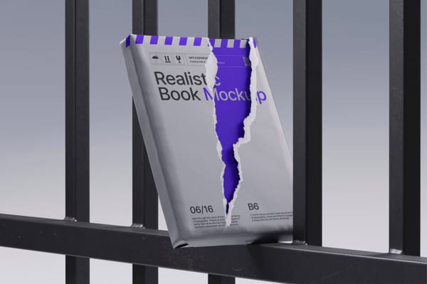 Torn Book Cover Mockup