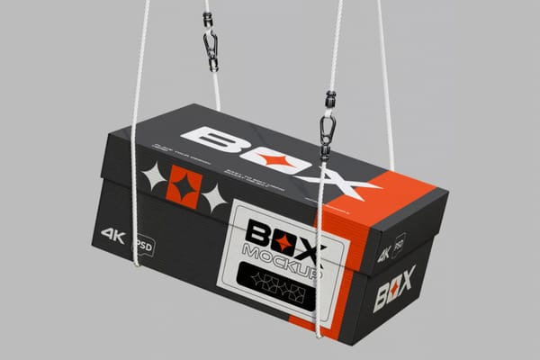 Hanging Shoe Box Mockup