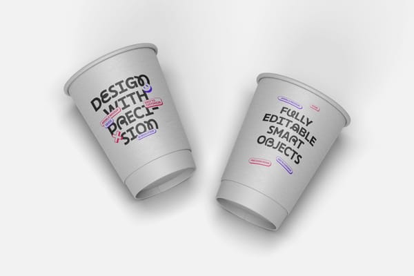 Two Paper Cup Mockup