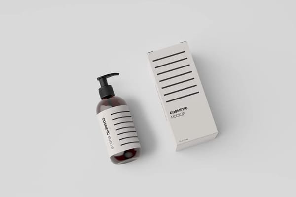 Cosmetic Bottle Packaging Mockup