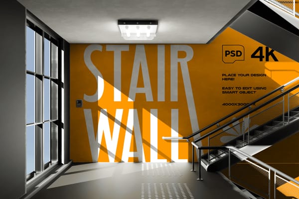 Stair Wall Mockup