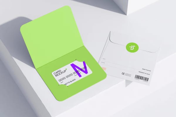 Envelope and Plastic Card Mockup