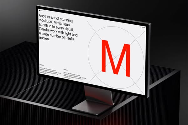 Realistic iMac 24 Inch Mockup