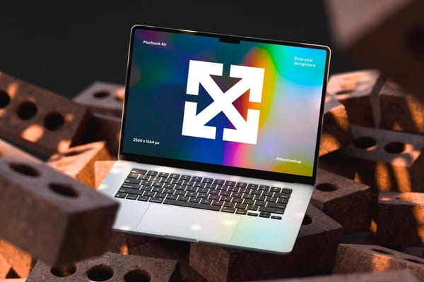 Industrial MacBook Air Mockup