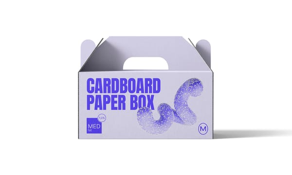 Cardboard Paper Box Mockup