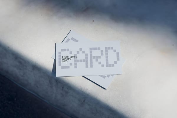 Business Card Mockup Side Road Backdrop