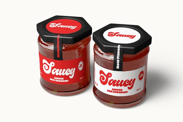 Sauce Jar Mockup