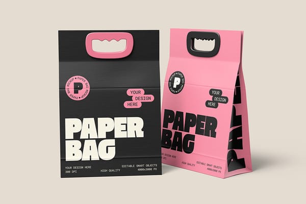Premium Paper Bag Mockup