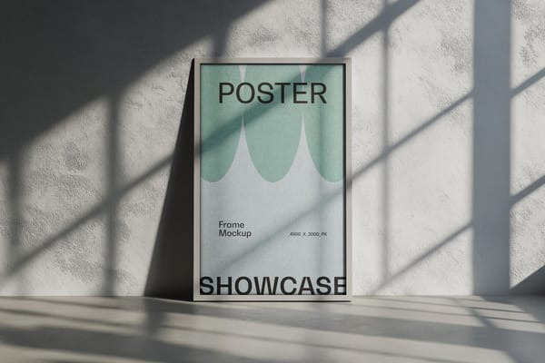 Minimalist Poster in Frame Mockup