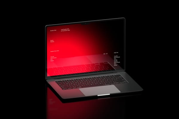 RED MacBook Air Mockup