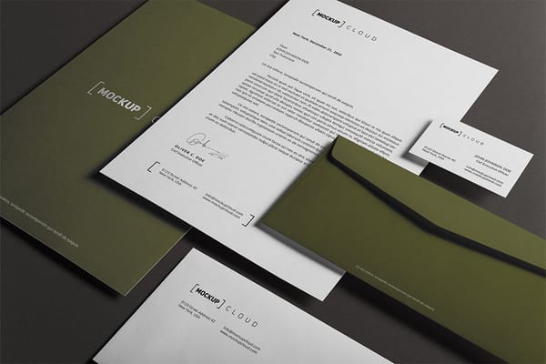 Corporate Stationery Branding Mockup