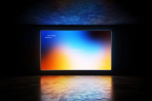 Neon Horizontal Screen Mockup