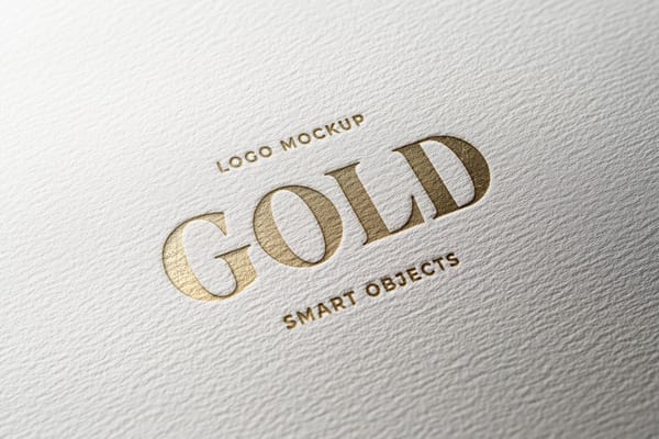 Gold Logo Mockup