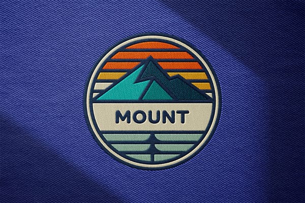 Realistic Embroidered Patch Mockup